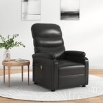 vidaXL Fauteuil de massage Noir Similicuir