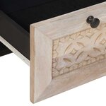 vidaXL Table de chevet Beige 50 x 33 x 60 cm bois de manguier massif