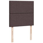 vidaXL Sommier à lattes de lit avec matelas Marron foncé 90x190 cm