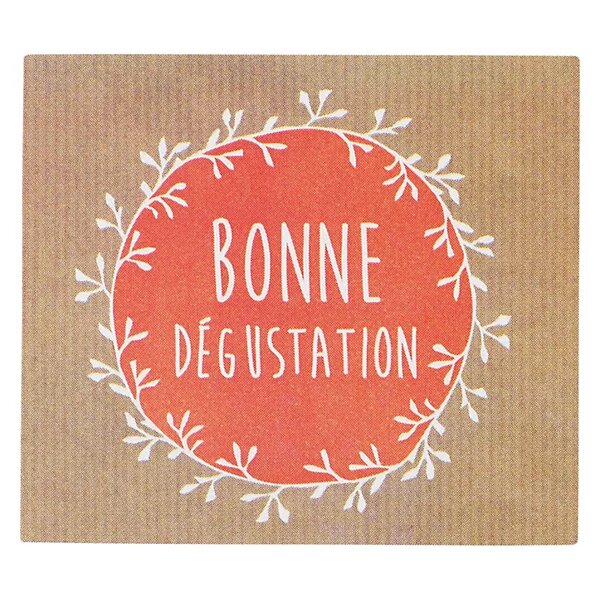 Étiquette cadeau adhésive "Nature" Bonne dégustation 40x35 mm (paquet de 500)