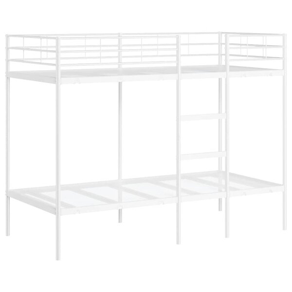VidaXL Lit superposé sans matelas blanc 90x190 cm acier