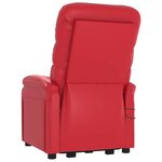 vidaXL Fauteuil de massage Rouge Similicuir