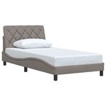 vidaXL Cadre de lit sans matelas taupe 100x200 cm tissu