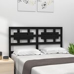 vidaXL Tête de lit Noir 125 5x4x100 cm Bois massif de pin