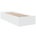 vidaXL Cadre de lit blanc 90x200 cm bois d'ingénierie