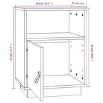 vidaXL Table de chevet Marron miel 40x34x55 cm Bois de pin massif