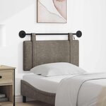 vidaXL Tête de lit suspendue Avec lumière LED Gris PU antique