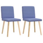 vidaXL Chaises à manger lot de 2 bleu jean tissu