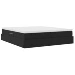 vidaXL Lit avec rangement et matelas Noir 180 x 200 cm Velours