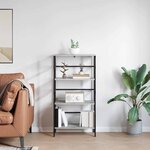 vidaXL Étagère Gris Sonoma 60 x 29 5 x 115 cm Bois d'ingénierie