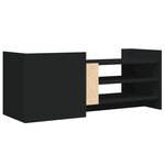 vidaXL Meuble TV Noir 100x35x40 cm Bois d'ingénierie