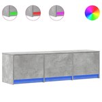 vidaXL Meuble TV Béton Bois d'ingénierie