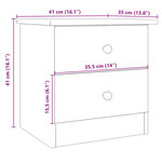 vidaXL Table de chevet ALTA blanc 41x35x41 cm bois de pin massif