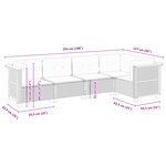 vidaXL Salon de jardin avec coussins 5 Pièces beige résine tressée