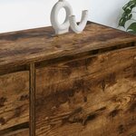 vidaXL Meuble TV Chêne Fumé 100 x 36 x 49.5 cm Bois d'ingénierie