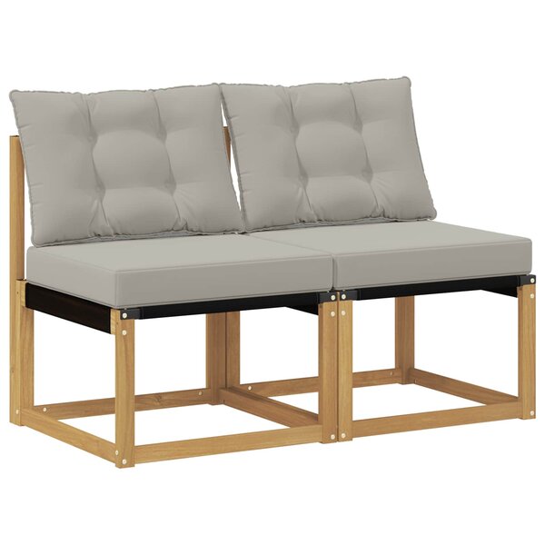 vidaXL 2 Pièce Sofa de milieu extérieur