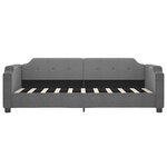 vidaXL Lit de jour avec gigogne sans matelas gris foncé 90x190 cm