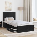 vidaXL Cadre de lit Chêne noir 90 x 190 cm Bois d'ingénierie