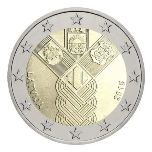 2 euros commémorative Lettonie 2018 - Indépendance.