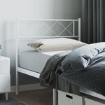 vidaXL Tête de lit métal blanc 100 cm