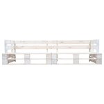 vidaXL Canapé de jardin palette 2 places blanc bois