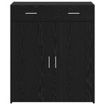 vidaXL Armoire de rangement avec tiroir Chêne noir 80 x 42.5 x 93.5 cm