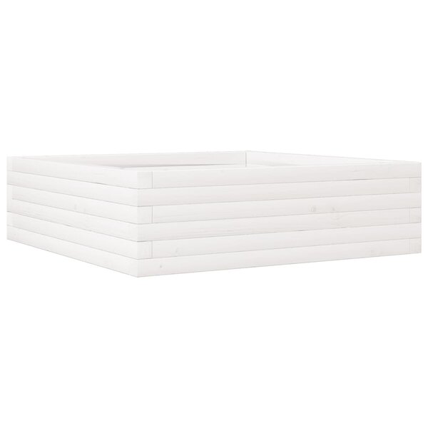 vidaXL Jardinière blanc 80x80x23 cm bois de pin massif