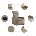 vidaXL Fauteuil inclinable Cappuccino Similicuir
