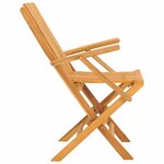 vidaXL Chaises de jardin pliantes lot de 6 61x67x90cm bois massif teck