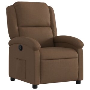vidaXL Fauteuil inclinable Marron Tissu