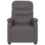 vidaXL Fauteuil inclinable Gris Similicuir