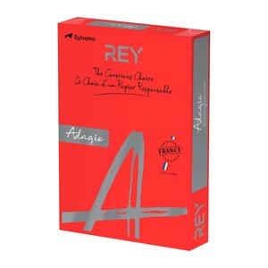 Ramette papier couleur rey adagio couleurs intenses a3 80 gr - 500 feuilles - rouge vif