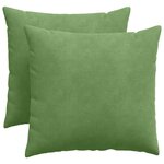 vidaXL Coussins de canapé 2 Pièces Vert clair 50 x 50 cm