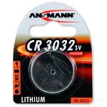 Pile Bouton Lithium CR3032, 3 Volt 550 mAh ANSMANN