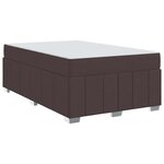 vidaXL Cadre de lit avec matelas Marron foncé 120 x 200 cm tissu