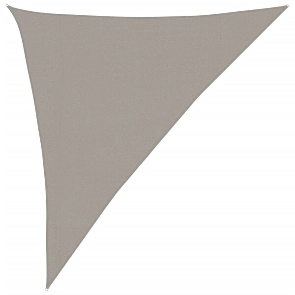 vidaXL Voile d'ombrage 160 g/m² triangulaire gris clair 3x4x5 m PEHD