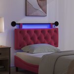 vidaXL Tête de lit suspendue Bordeaux Velours