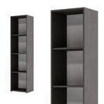 Bibliothèque Loni 160 x 40 cm - gris  étagère ouverte