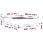 vidaXL Cadre de lit sans matelas blanc 160x200 cm