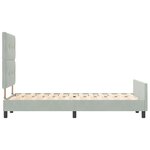vidaXL Cadre de lit avec tête de lit Gris clair 120 x 200 cm Velours