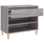 vidaXL Armoire à chaussures Sonoma gris 70x36x60 cm Bois d'ingénierie