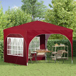 vidaXL Tente de fête pop-up 290 x 290 x 245 cm Bordeaux