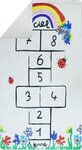 Tapis enfant Marelle 80 x 150 cm - Beige