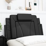 vidaXL Coussin de tête de lit noir 90 cm similicuir
