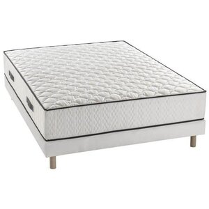 Ensemble matelas équilibré + sommier 140 x 190 x 24 cm - Ressorts - 7 zones
