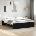 vidaXL Cadre de lit noir 180x200 cm bois d'ingénierie et métal