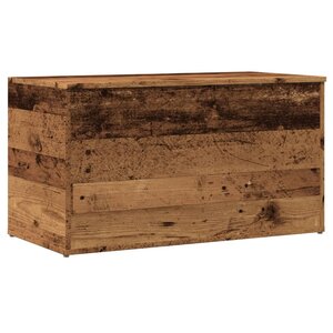 vidaXL Coffre de rangement vieux bois 84x42x46 cm bois d'ingénierie