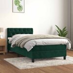 vidaXL Sommier à lattes de lit avec matelas Vert foncé 90x200 cm