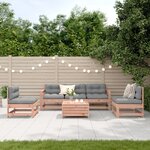 vidaXL Salon de jardin 6 Pièces avec coussins bois massif Douglas