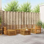 vidaXL Ensemble de canapés d'extérieur 8 Pièces Naturel